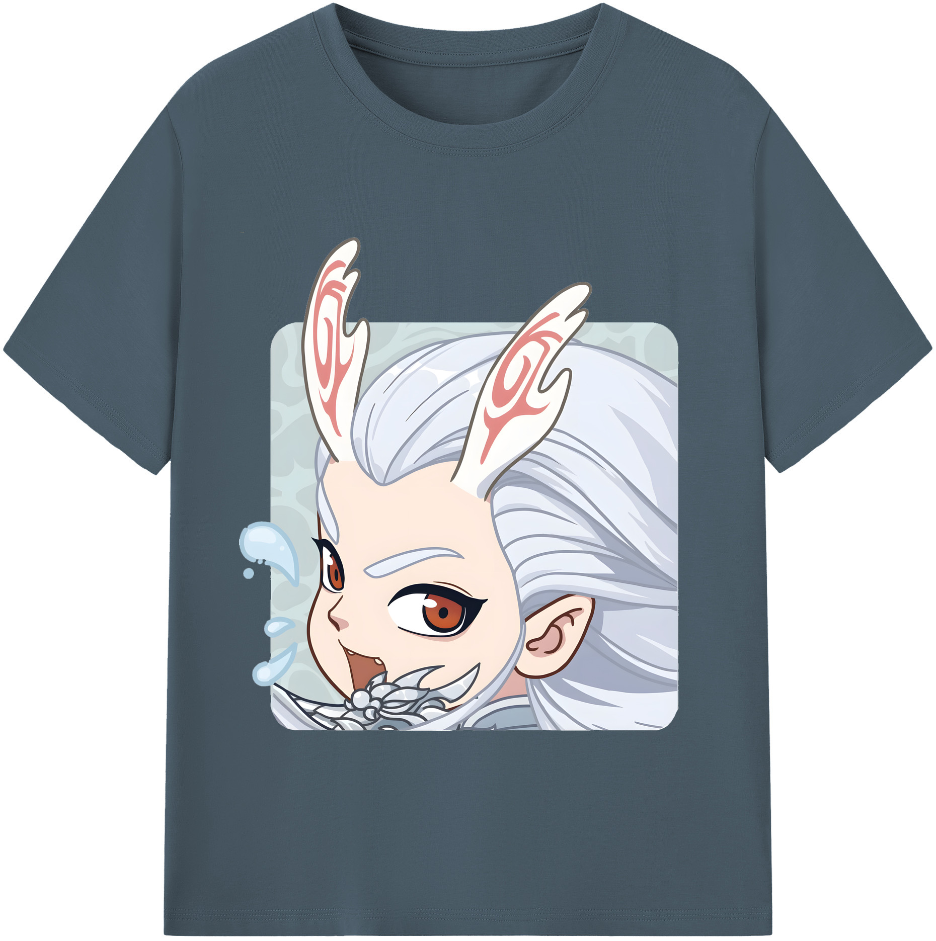 （画像用） Ne Zha 2 ナタ 魔童の大暴れ 綿100％半袖Tシャツ（フロントプリント）